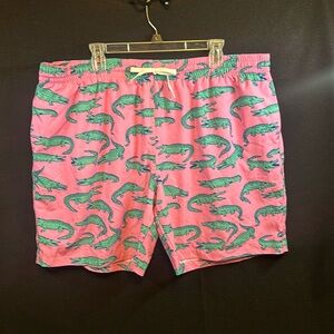 CHUBBIES “The Glades” Lined Pink Alligator Swim Trunk Shorts 3XL